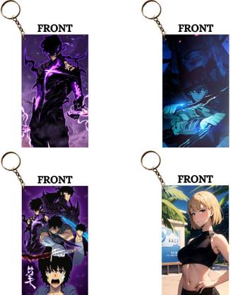 Hariyaali Enterprises LLP Solo Leveling SUNG JIN WOO AND THE TEAM Unique Style 4 pcs Combo Key Chain