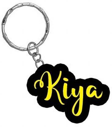 SY Gifts Kiya Name Black Yellow Name Keychain Key Chain