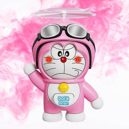 BITWEAVE Pink Doraemon Keychain with Propeller – Adorable Toy Key Chain