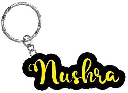 SY Gifts Nushra Name Black Yellow Name Keychain Key Chain