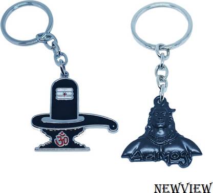 Newview Adiyogi Keychain & Lord Shiva Shankar Mahadev Om Namah Shivay Shivling Keychain Key Chain