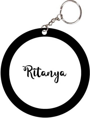 SY Gifts Ritanya Name Black Keychain Key Chain