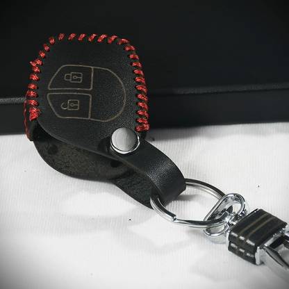 Udaun Pure Leather Car Key Cover Compatible for Maruti Suzuki Baleno | Swift | Celerio Key Chain