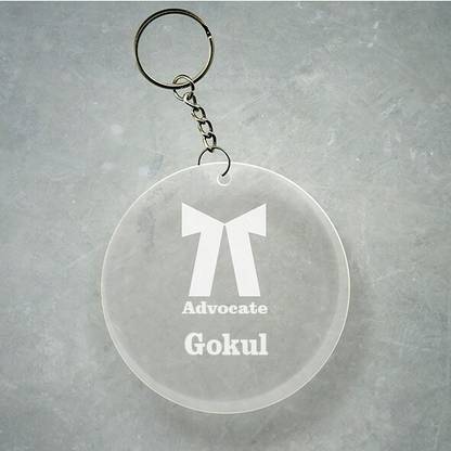 SY Gifts Advocate Logo Desigh With Gokul Name Key Chain