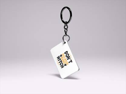 Rushaan Don't be a basic, casper witch -Printed acrylic Keychain(Pack Of 2) Key Chain