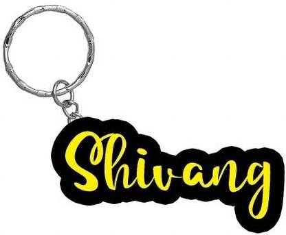 SY Gifts Shivang Name Black Yellow Name Keychain Key Chain