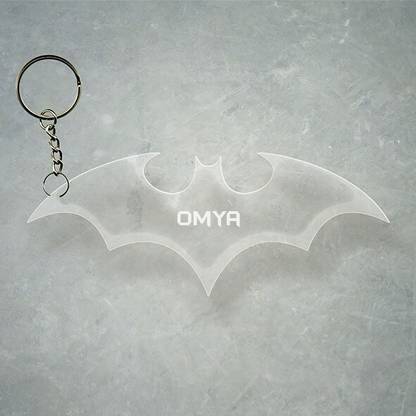 SY Gifts Batman Logo Desigh With Omya Name Key Chain