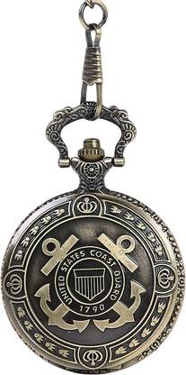 Buko Vintage Pocket Watch US Coast Guard Protective Key Chain