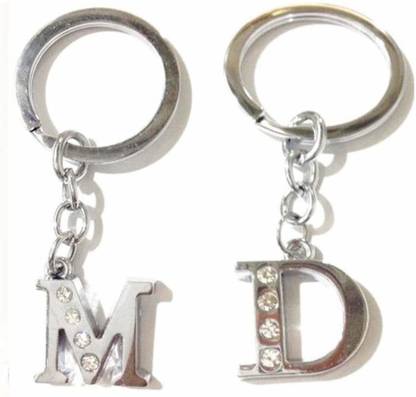 Newview Stylish M D Letter Simple Alphabet Key Ring keychain Key Chain Key Chain