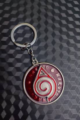 JAINSON MARTIN Red and Silver Rotating Keychain Of Character Naruto Key Chain