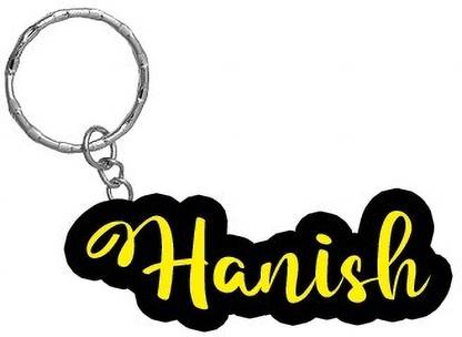 SY Gifts Hanish Name Black Yellow Name Keychain Key Chain