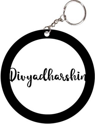 SY Gifts Divyadharshini Name Black Keychain Key Chain