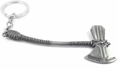 SN RACERS Keychain King Silver Avengers Infinity War Thor Axe Keychain Key Chain