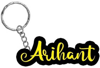 SY Gifts Arihant Name Black Yellow Name Keychain Key Chain