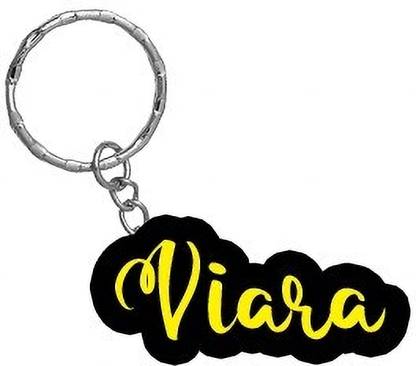 SY Gifts Viara Name Black Yellow Name Keychain Key Chain
