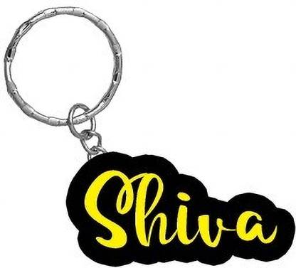 SY Gifts Shiva Name Black Yellow Name Keychain Key Chain