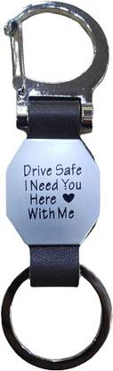 Golden Fox Drive Safe I Need You Here with Me Locking key chain Key Chain