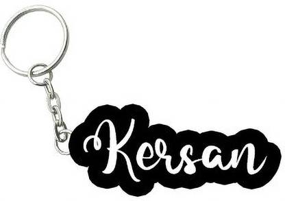 SY Gifts Kersan Black White Name Keychain Key Chain