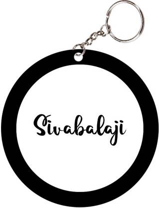 SY Gifts Sivabalaji Name Black Keychain Key Chain
