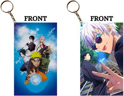 Hariyaali Enterprises LLP NARUTO RASENGAN ENTRY X GOJO WITH GETO SELFIE Unique Style 2 pcs Combo Key Chain