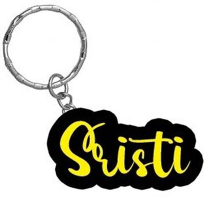 SY Gifts Sristi Name Black Yellow Name Keychain Key Chain