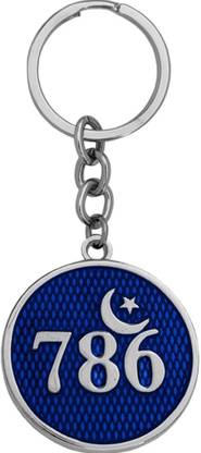 Deethyas Fashion Islamic 786 Allah Lucky Number Crescent Moon Star Spiritual Lord Allah Key Chain