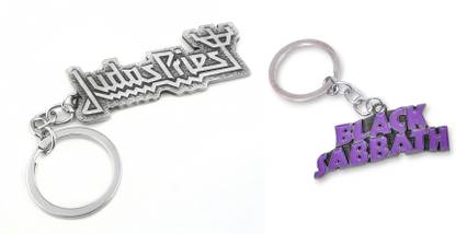 WorldForU Rock Band Judas Priest, Black Sabbath 2Pcs Set Keychain Key Chain