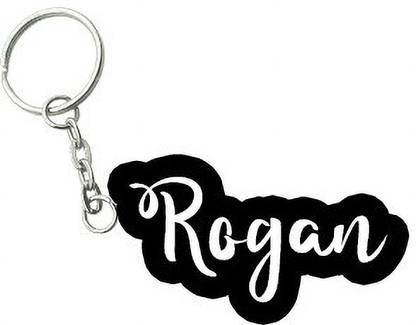 SY Gifts Rogan Black White Name Keychain Key Chain