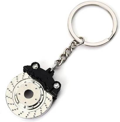 Augen Brake Caliper Black Car Enthusiast Key Ring Anti-Rust (1 Piece) Metal Key Chain