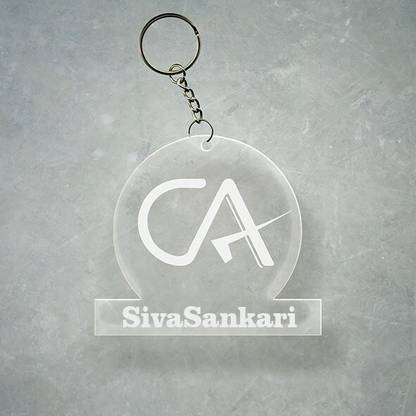 SY Gifts Chartered Accountant CA Design With SivaSankari Name Key Chain