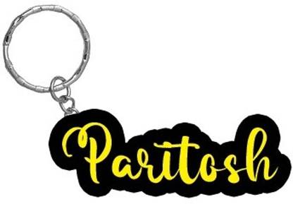 SY Gifts Paritosh Name Black Yellow Name Keychain Key Chain
