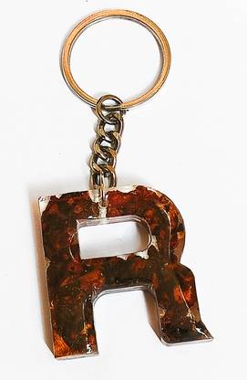 IG Crafter Ultra Shiny Rose Petals used R Alphabet Keychain Key Chain