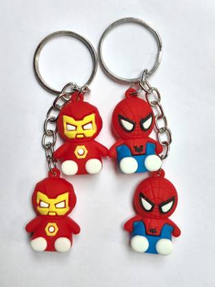The Cozy Trinket Super Hero - IronMan & SpiderMan (Set of 2) Key Chain