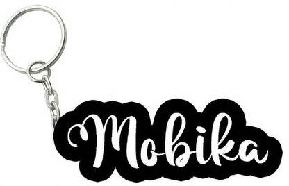 SY Gifts Mobika Black White Name Keychain Key Chain