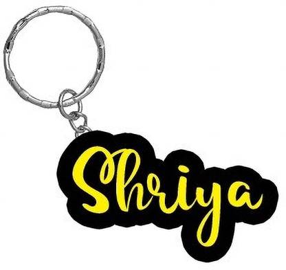 SY Gifts Shriya Name Black Yellow Name Keychain Key Chain