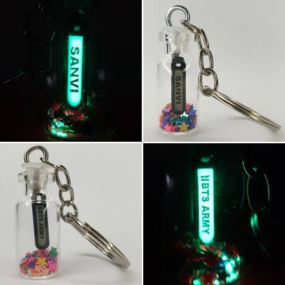 Glow Nest Personalized Glow In Dark Keychain Key Chain