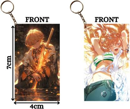 Hariyaali Enterprises LLP ZENITSU GOLDEN SHINING SWORD X NAMI BEACH MODE ON Unique Style 2 pcs Combo Key Chain