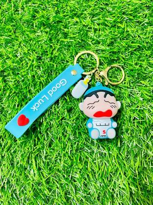 GKM Baby Shinchan Cute crying Face high quality keychain with hook strap charm Key Chain