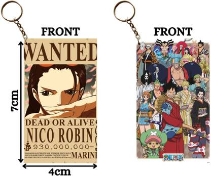 Hariyaali Enterprises LLP One Piece ROBIN WANTED POSTER AND LUFFY IN WANO Unique Style 2 pcs Combo Key Chain