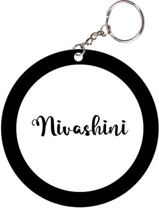 SY Gifts Nivashini Name Black Keychain Key Chain