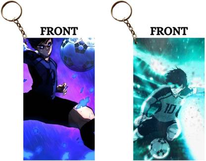 Hariyaali Enterprises LLP Blue Lock ISAGI YOICHI KICKING THE BALLS Unique Style 2 pcs Combo Key Chain