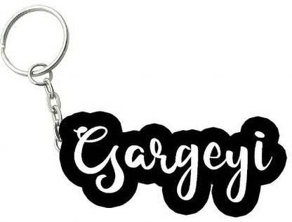 SY Gifts Gargeyi Black White Name Keychain Key Chain