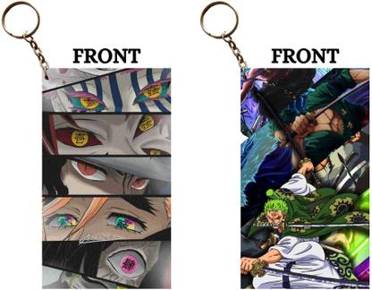 Hariyaali Enterprises LLP DEMONS OF DEMON SLAYER X ZORO IN WANO Unique Style 2 pcs Combo Key Chain