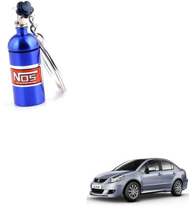 SEMAPHORE NOS Bottle Keychain Pill Box Storage Key Ring Blue for Maruti SX4 Key Chain