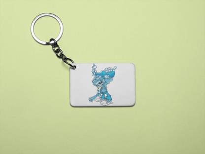 REVAMAN Blue fire - Printed acrylic animated Keychain(Pack Of 2) Key Chain