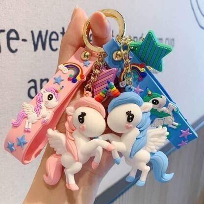 CELWARK Magic of Gifts Cute and Adorable Unicorn Keychain Hanging Pendant Key Chain