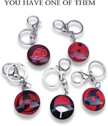 Newview Double Sided Naruto Kunai Shuriken Konoha Ninja Keychain with hook Key Chain