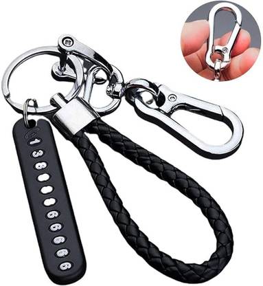 sannidhi Keychain Anti Lost Car Keychain with Phone Number Pendant Universal Car Key Chain