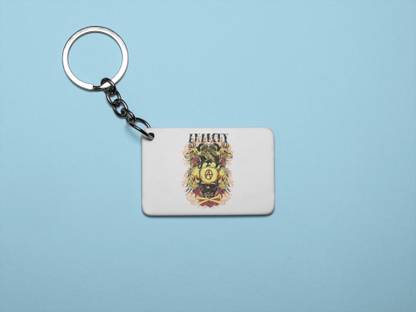 Rushaan Skull, bones crossed - Printed acrylic animated Keychain(Pack Of 2) Key Chain