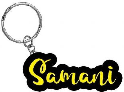 SY Gifts Samani Name Black Yellow Name Keychain Key Chain